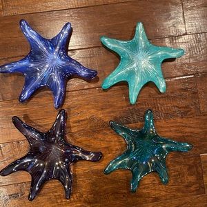 Turkish Akcam starfish dish set of 4